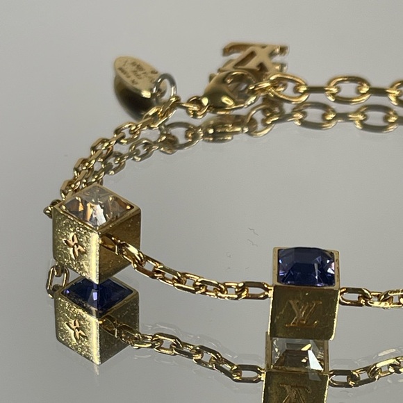 Louis Vuitton Gamble Bracelet Cube Gold Tone Bracelet - Picture 4 of 9